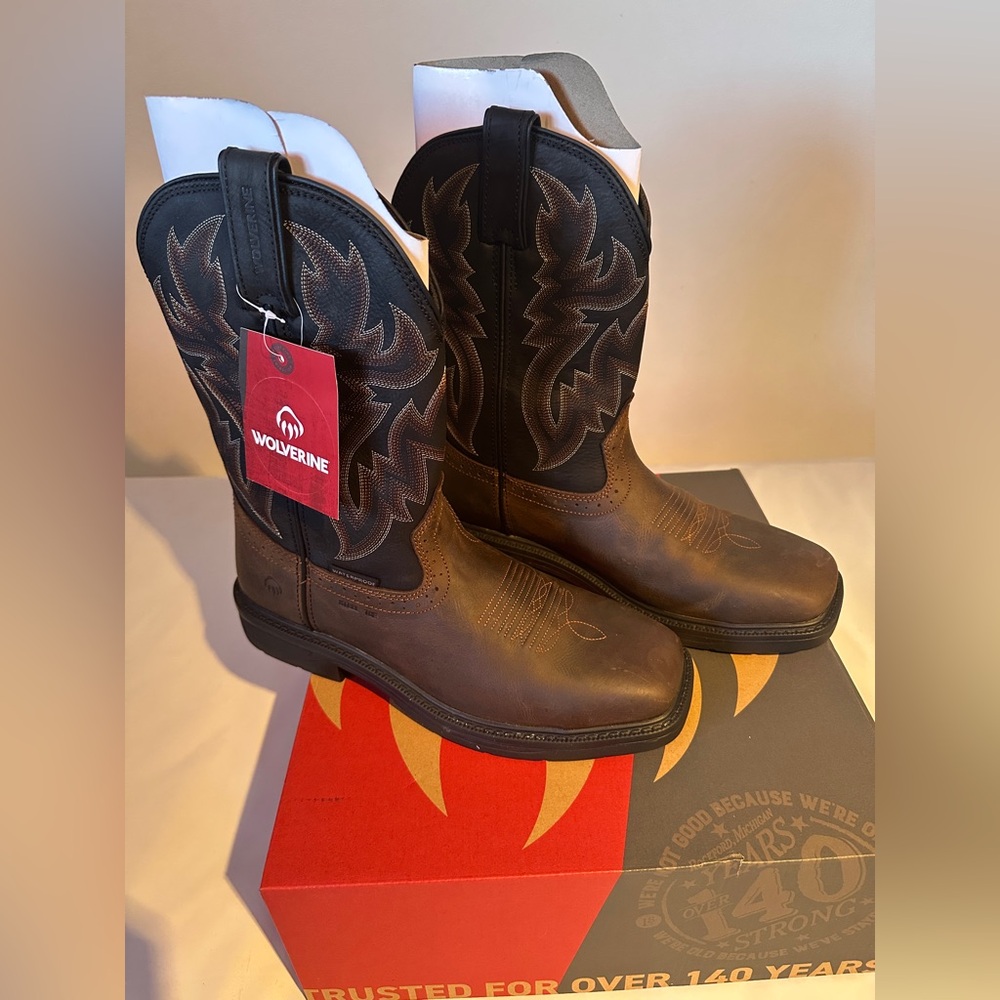 NIB Wolverine Rancher Steel Toe Boots Rtl: $135 Work in Style Cowboy 🤠 - Picture 3 of 8